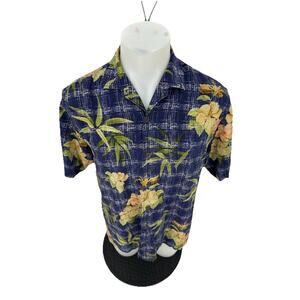 Tommy Bahama Medium Men Button Up Short Sleeve Silk Shirt Vacation Beach A6